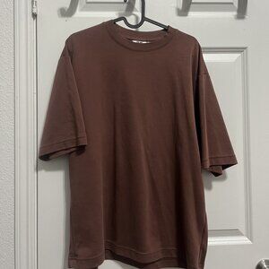 Uniqlo U Airism T Shirt Men’s Mauve Oversized Tee